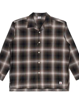 Camicia Uomo OPEN COLLAR JAPAN beige/black - Edwin - FashionsVida