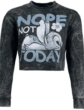 Disney Sweatshirt - Not Today - M bis XXL - für Damen - Größe XL - schwarz - EMP exklusives Merchandise! - Frauen - female - Lilo & Stitch - FashionsVida