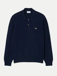 Langarm-Polohemd aus Strick 166-navy L