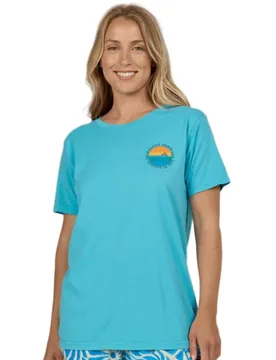 T-shirt à Manches Courtes Sunset Bf Turquoise M - Salty Crew - FashionsVida