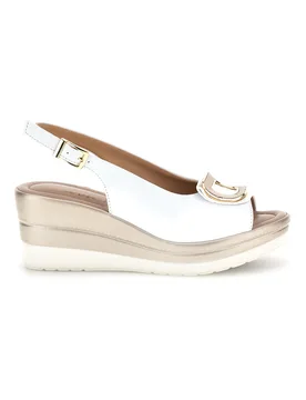 Sandali Bianchi con zeppa e morsetto MK3908352 36 - PITTARELLO LOOK - FashionsVida