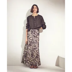 Falda estampado animal print de mujer
