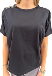 T-SHIRT ELETTRA Donna CON DETTAGLIO GIOIELLO