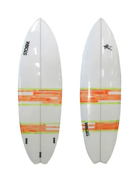 Planche De Surf Flying Fish Swallow Tail D4 6´10´´ White / Orange / Yellow 208.3 cm unisex - Storm Blade - FashionsVida