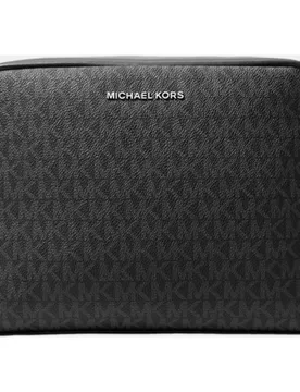Neceser de hombre con cremallera superior y estampado de logotipos MK - Michael Kors - FashionsVida