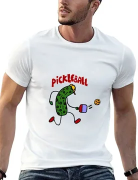 Funny Pickle Playing Pickleball T-Shirt Daily Wear Plain Short Sleeve Shirt - Aliexpress - FashionsVida
