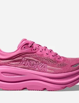 Women's Bondi 9 Road Running Shoes in Crabapple/Crabapple, Size 4.5 - HOKA - FashionsVida