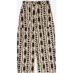 Pantalones rectos de mujer cintura elástica moon stripes