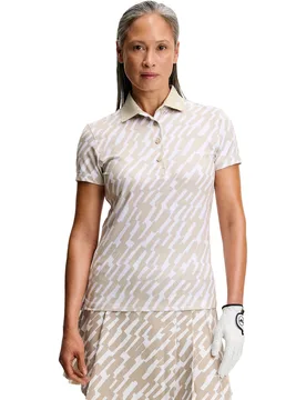 Polo Tour Tech Print, sand/weiss xl - J.lindeberg - FashionsVida