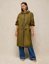Showerproof Hooded Coat Green female