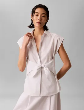 Camisa de mujer popelín lazada - Calvin Klein - FashionsVida