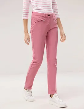 Powerstretch-Baumwollhose, Regular Fit#noch offen: Größenlauf, Farbe Rosa, 46, elastisch dank T400 Faser weicher Griff Damen - Walbusch - FashionsVida
