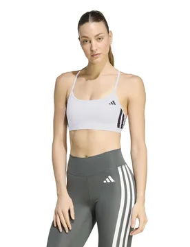 Optime Essentials 3-Stripes Sports Bra Denim female - Adidas - FashionsVida