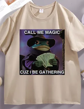 Call Me Magic Cuz I Be Gathering Tshirt The Frog Mage T-Shirt Funny Wizard Gamer Tee Shirt Casual Round Neck Short Sleeve Tees - Aliexpress - FashionsVida