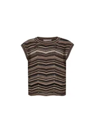 Maglie donna d.exterior - chevron traf maglia dritta - marrone