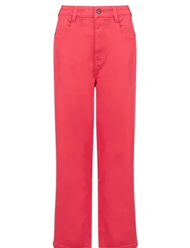 Weird Fish Soulina Wide Leg Cropped Denim Jeans Size 12 - holiday-shop womens-summer-shop new-arrivals offers all-offers offers womens-offers sale all - Flamingo - FashionsVida