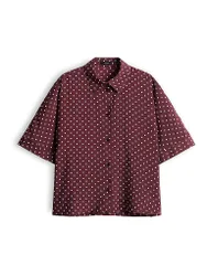 Hemdbluse FARISE POLKADOT dunkelrot 40 Damen
