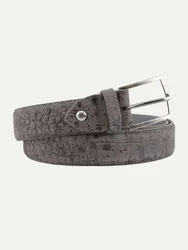 Ledergürtel im Nubuk-Design Grau 95