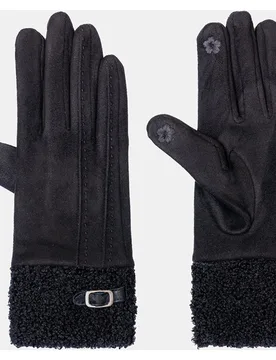 Guantes tipo serraje. puño borreguito - Santacana - FashionsVida