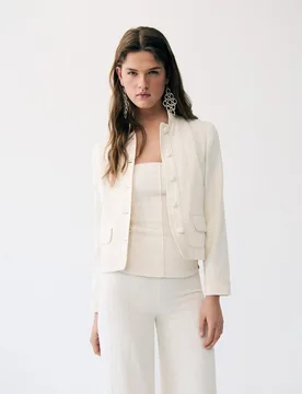 Chaqueta de mujer con textura - Brownie - FashionsVida