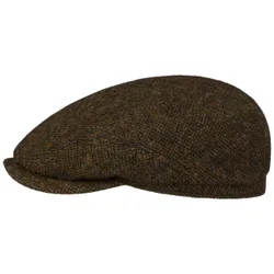 Devona Wool Flat Cap by - olive - Size: 58 cm