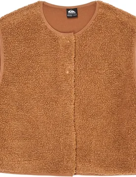 Polaire sans manches - Cropped Sherpa Vest W Rawhide - Taille S - Marron - Quiksilver - FashionsVida