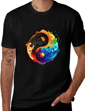 Yin-Yang Clouds T-Shirt Big and Tall Loose Fit T-Shirt - Aliexpress - FashionsVida