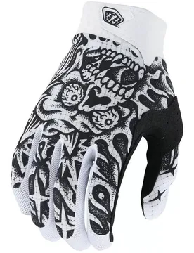 Guanti Bici Troy Lee Design AIR GLOVE SKULL DEMON Bianco Ner taglia 2X - Troy Lee Designs - FashionsVida