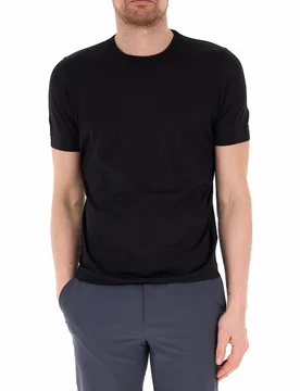 GRAN SASSO T-shirt in seta NERO 56 - Gran Sasso - FashionsVida