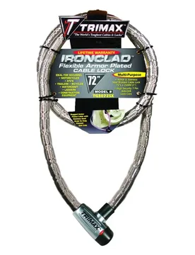 Stainless Ironclad Armor Plated 6´ Cable Lock Grey 22 mm unisex - Trimax Locks - FashionsVida