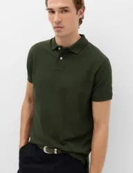 The Perfect Cotton Slim fit Pique Polo Shirt Dark Khaki male