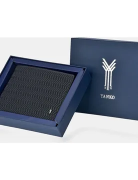 Estuche individual con americano en piel grabado espigas de hombre - Yanko - FashionsVida