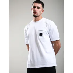 Mens White Kyoto Pocket T-Shirt - Male - White - Small