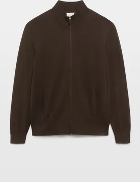 Cardigan de hombre de botones liso 100% lana merino - Emidio Tucci - FashionsVida