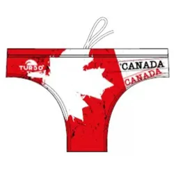Canada Leaf Swimming Brief White / Red 4XL Men