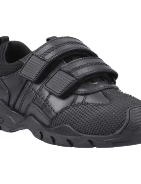 Tristen Leather Boys'S Black Loafers - Size Uk 7 - Hush puppies - FashionsVida