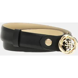 Cinturón de mujer ajustable, no reversible con hebilla redonda 4g