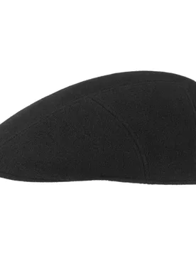 Reid Wool Flat Cap with Cashmere by - black - Size: M (56-57 cm) - Stetson - FashionsVida
