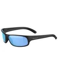 Sonnenbrille Anaconda Black Matte Sky Blue Polarized aus Wolle schwarz