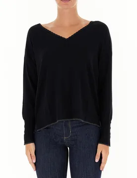 Maglia scollo V LIU JEANS NERO XS - Liu jo - FashionsVida