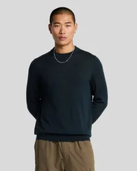 Men's Merino Wool Crew Neck Jumper Dark Navy