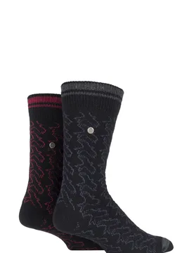 Pair Black / Red Spirit Eagle Pattern Wool Mix Socks Men's 6-11 Mens - - Assorted - Size: 6-11 Mens - Jeep - FashionsVida