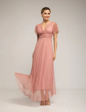 Vestido de tul largo con un pequeña manga - Tantra - FashionsVida