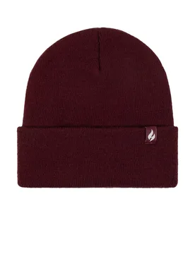 Mens and Women's 1 Pack Heat Holders Lite Maple Turnover Hat Burgundy One Size - Red - Size: One Size - SockShop - FashionsVida