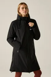 Women's Waterproof Hooded Hazel Insulated Jacket in Black Size: 10 - Black - Size: 10