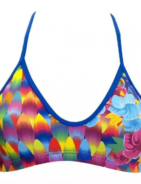 Surf And Flower Bikini Top Multicolor L Women - TURBO - FashionsVida