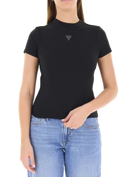 Guess T-shirt con strass NERO M - Guess - FashionsVida