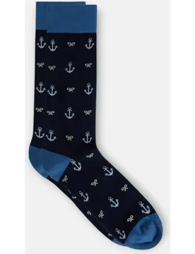 Calcetines de hombre con ancla - Silbon - FashionsVida
