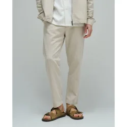 Pantalones jogger de hombre con lino de corte relajado