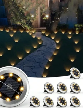 Piezas Luces solares para jardín, Luces solares LED a prueba de agua para jardín, camino, patio, iluminación de paisaje, Luces solares de paisaje p - Shein - FashionsVida